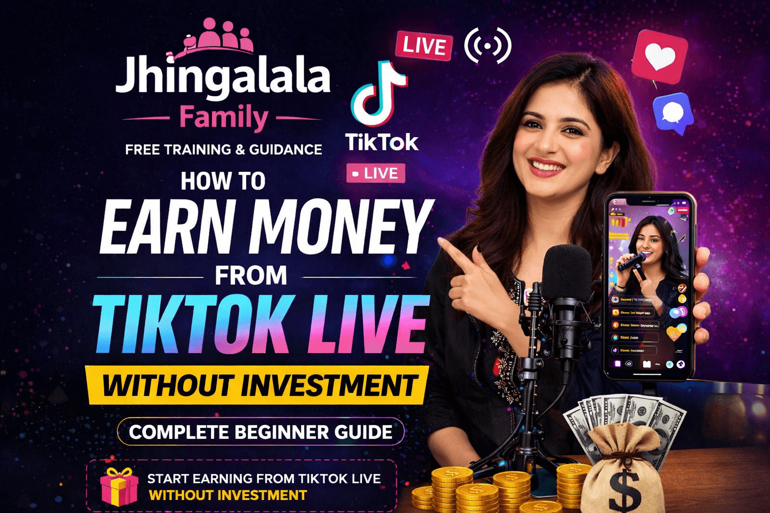 Earn money from TikTok Live without investment guide