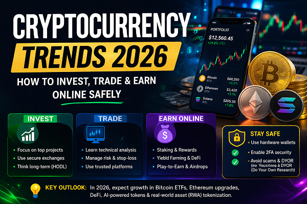 Cryptocurrency Trends 2026: How to Invest, Trade, and Earn Online Safely