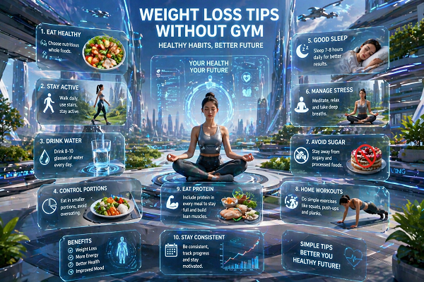 Weight Loss Tips Without Gym: Easy Ways to Lose Weight at Home Naturally