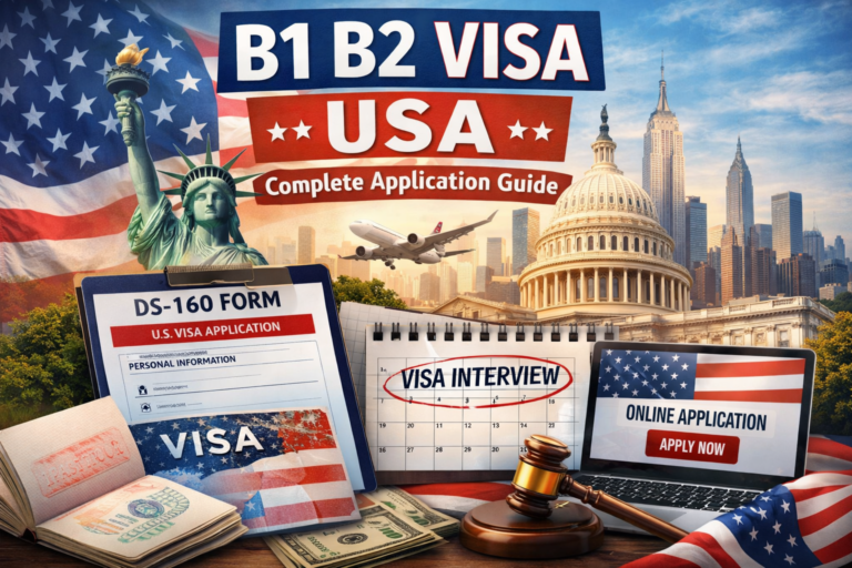 Apply for a B1 B2 visa USA with this complete step-by-step guide. Learn DS-160 process, fees, documents, and interview tips for 2026.