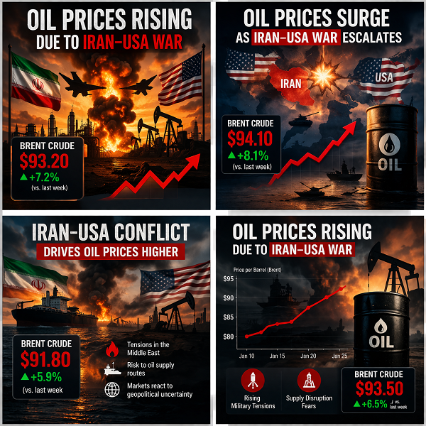 Oil Prices Rising Due to Iran–USA War
