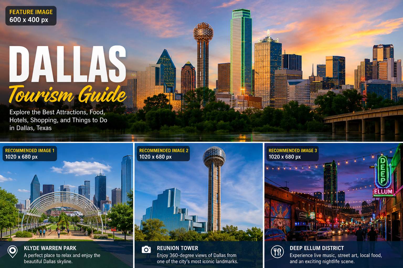 Dallas tourism hotels and luxury accommodation for travelers visiting Texas