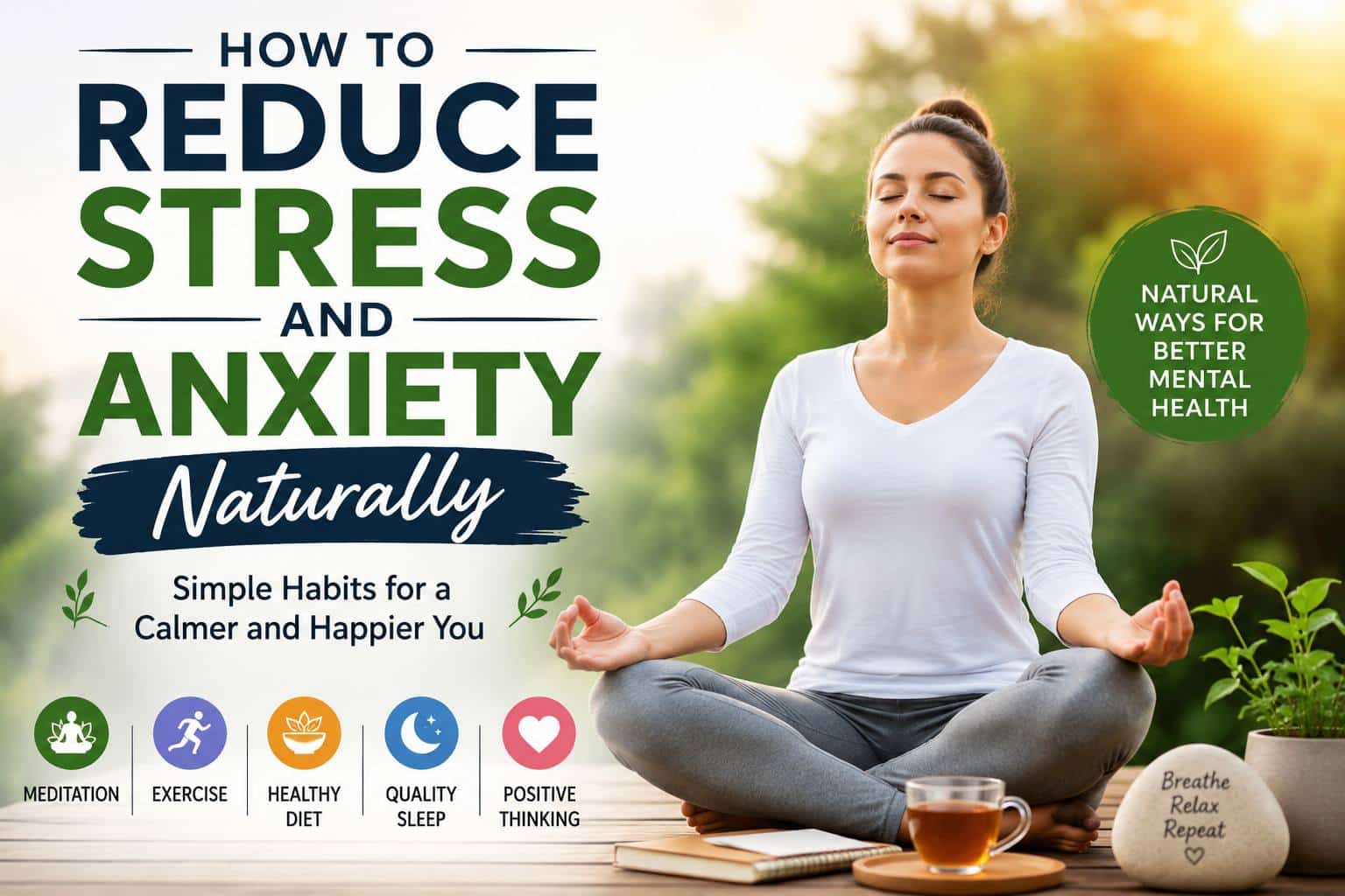 How to reduce stress and anxiety naturally with healthy lifestyle habits and relaxation techniques