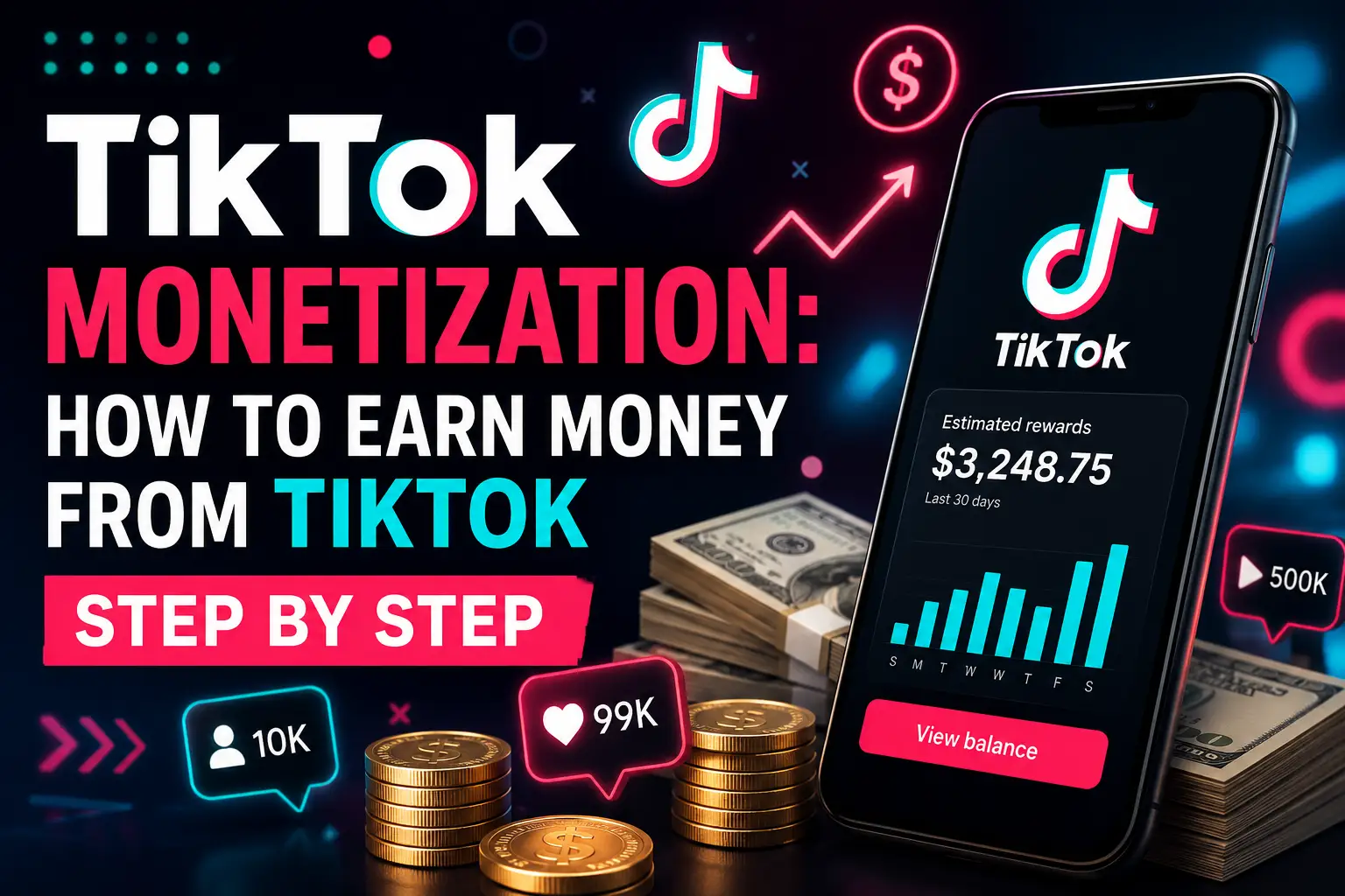 TikTok monetization guide for earning money online step by step using TikTok content creation and creator tools