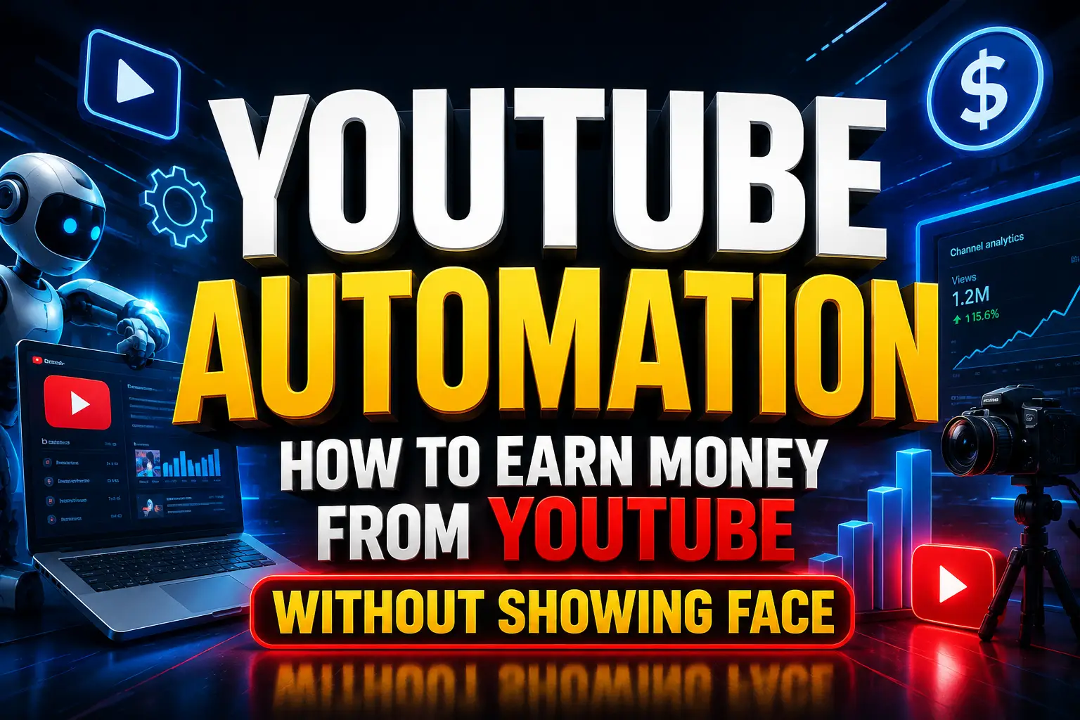 YouTube automation for earning money online without showing face
