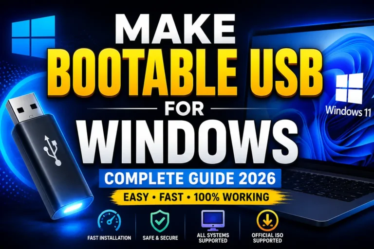 Common mistakes when making bootable USB for Windows installation guide