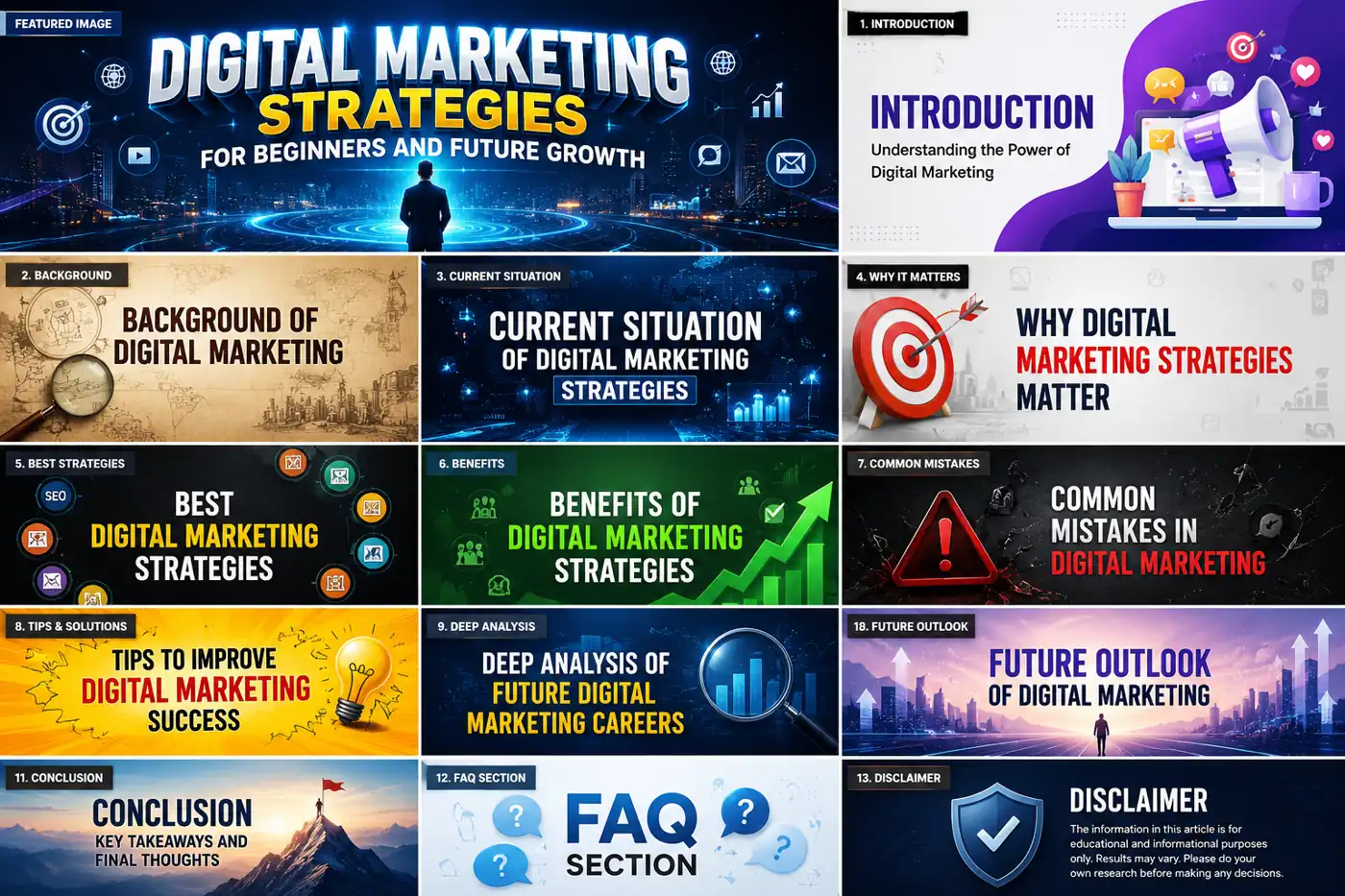 Professional business growth illustration with online analytics dashboard and social media engagement visuals