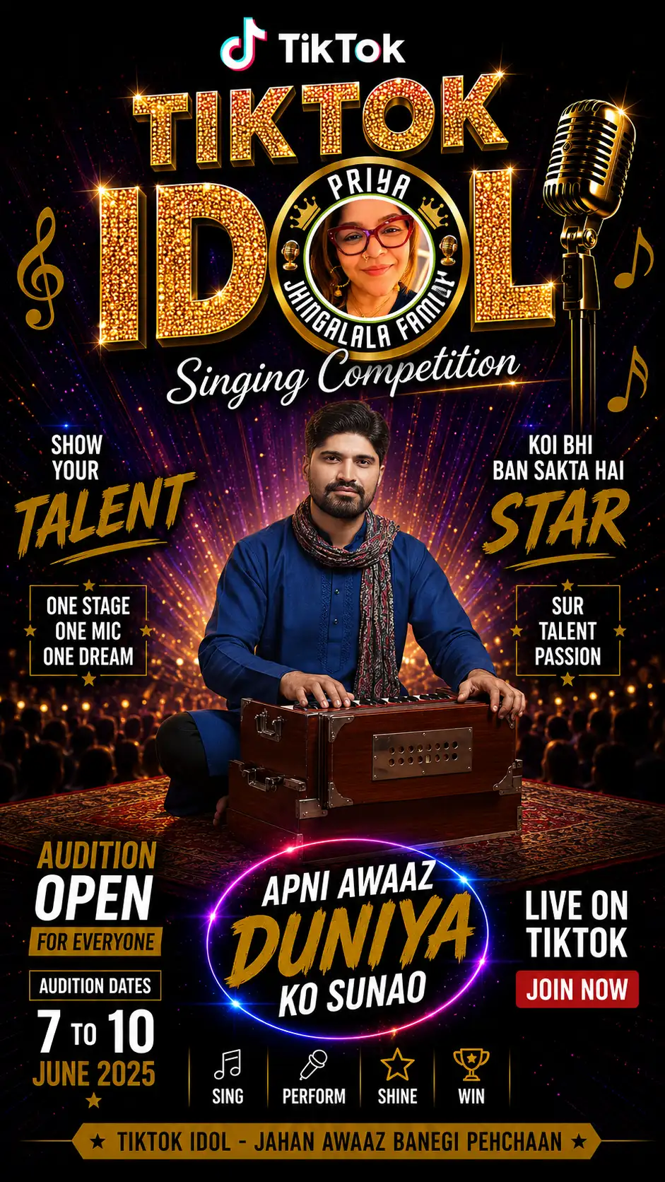 Worldwide Digital Singing Contest Design