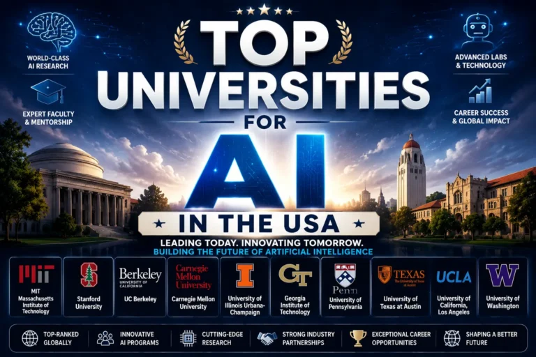 top universities for AI in the USA with advanced artificial intelligence education and research