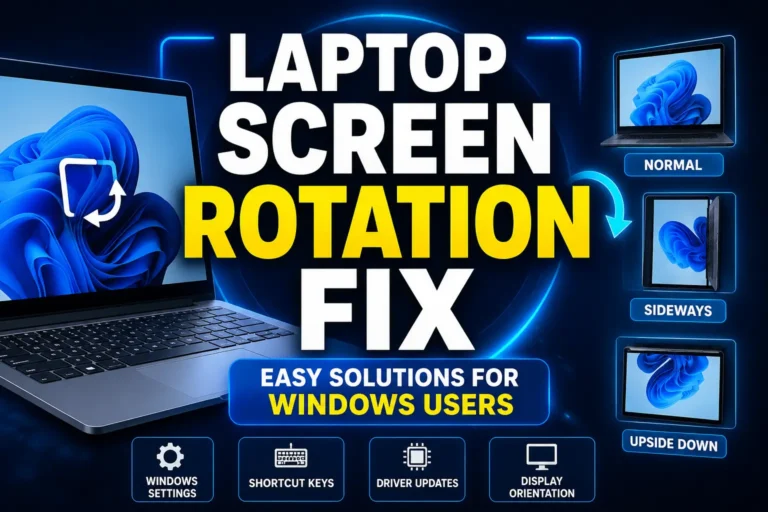 Common mistakes causing laptop screen rotation fix issues in Windows laptops