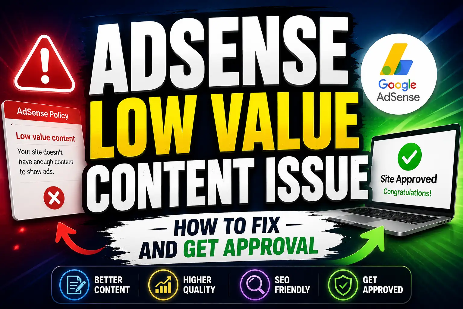 AdSense Low Value Content Issue and approval guide