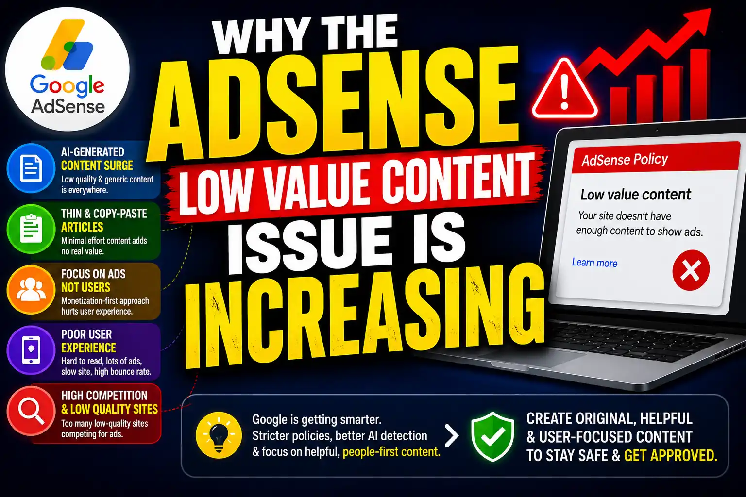 AdSense Low Value Content Issue and approval guide